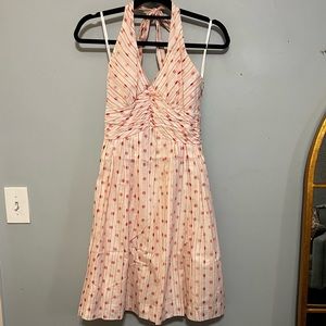 Moulinette Sœurs 0 pink red halter dress